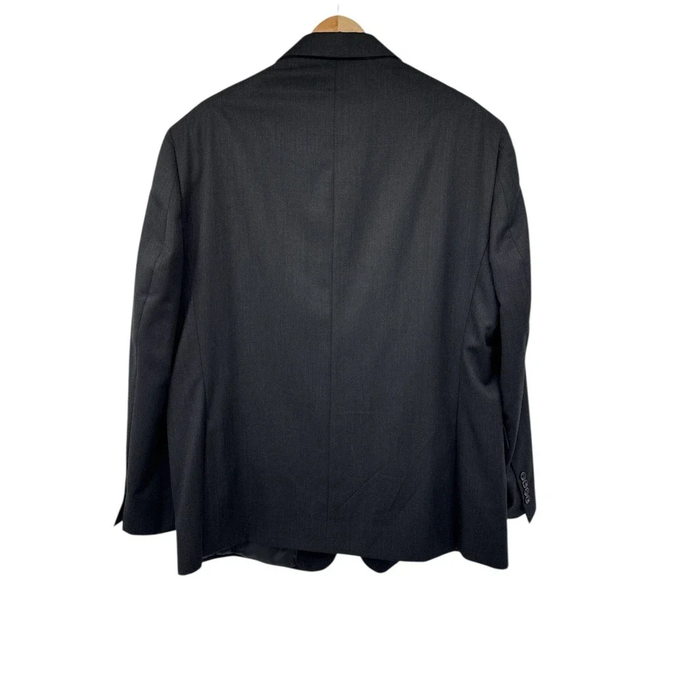 Pronto Uomo Platinum 100% Wool‎ Blazer 52L Charcoal Gray 2 Button